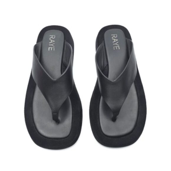 NEW RAYE Chris Sandal Leather Thong Clean Girl Minimal Chunky Platform Y2k 90s - Picture 2 of 11